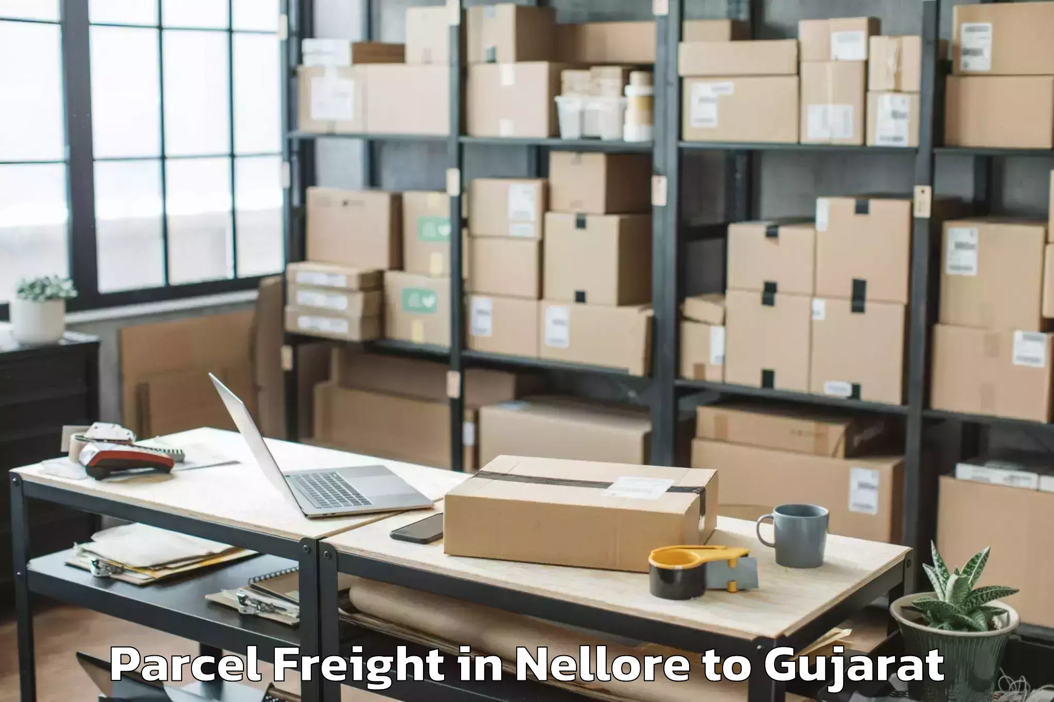 Book Nellore to Abrama Parcel Freight Online